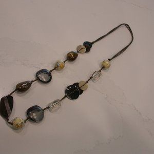 Stone and String Necklace